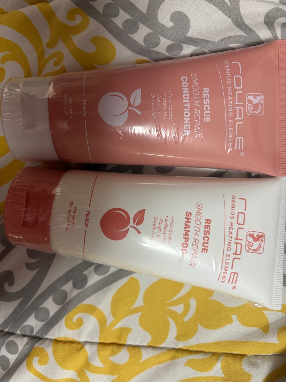 Roule Rescue Smooth Repair Shampoo & Conditioner Peach Set
